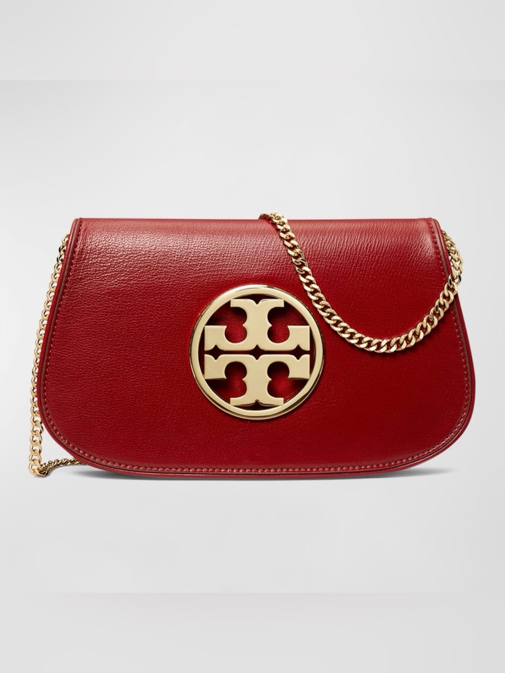 TORY BURCH REVA red clutch shoulder bag